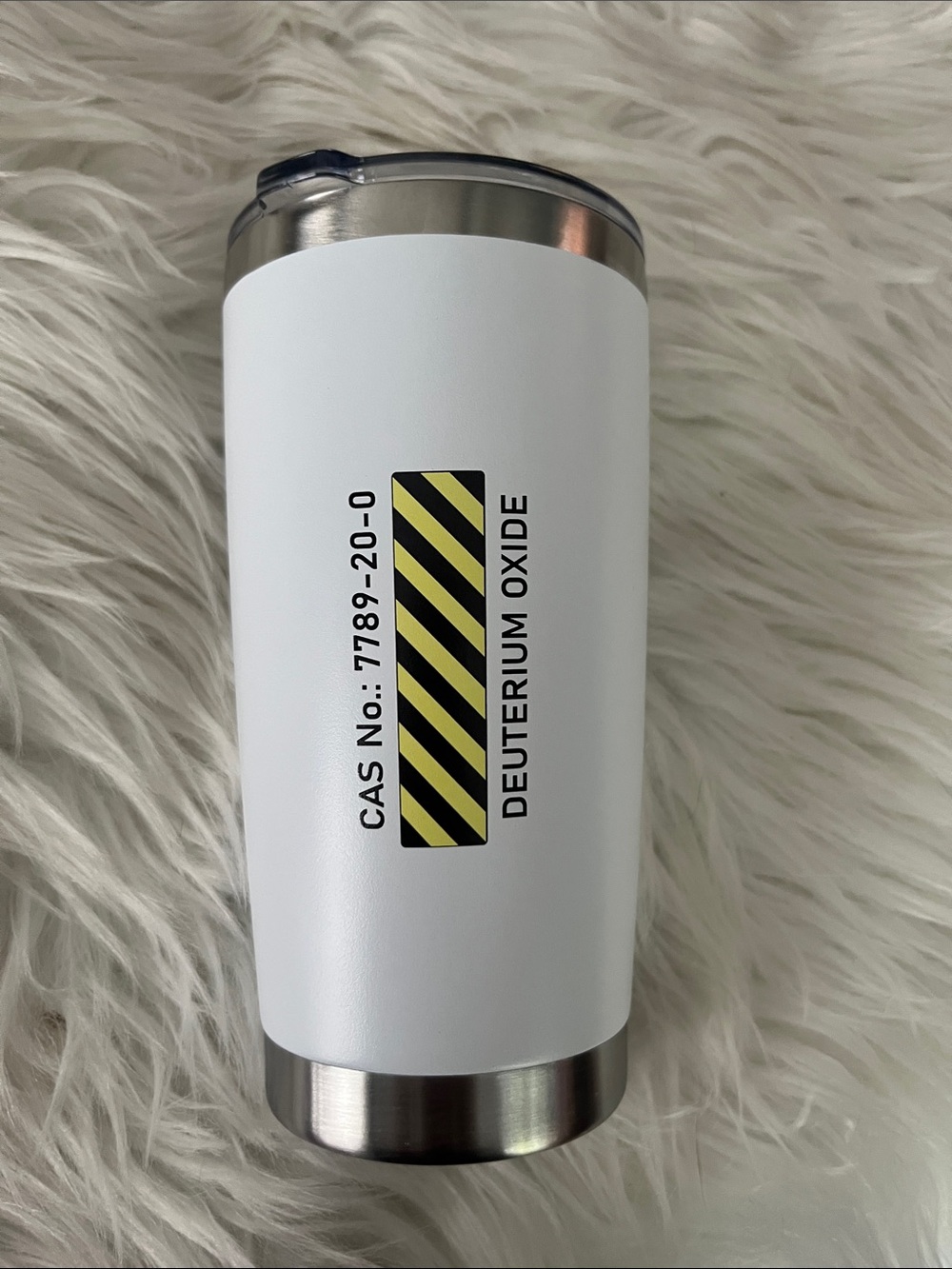 White Stainless Steel Insulated Travel Tumbler - White